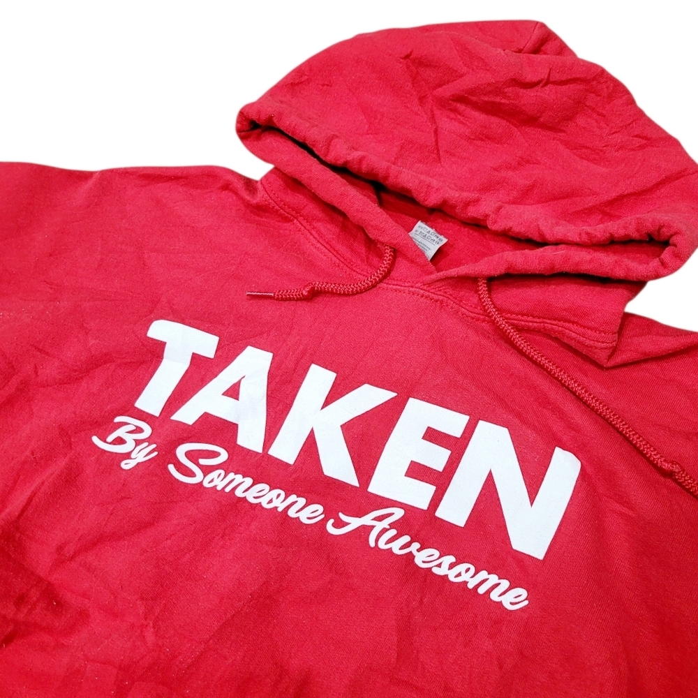 Vintage Red Funny Graphic Hoodie Sweatshirt Top Size: XL